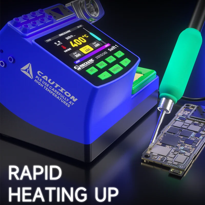 MECHANIC Swift 1 Intelligent Digital Display Thermostatic Soldering Station for Mobile Phone 3Gears Rapid Heating Rework Station
MECHANIC Swift 1 Intelligent Digital Display Thermostatic Soldering Station for Mobile Phone 3Gears Rapid Heating Rework Station
