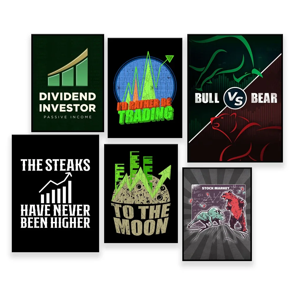 Stock Market Chart Wall Street Bull Bear Money Art Canvas Painting Nordic Posters And Prints Wall Pictures For Living Room Decor 
Stock Market Chart Wall Street Bull Bear Money Art Canvas Painting Nordic Posters And Prints Wall Pictures For Living Room Decor