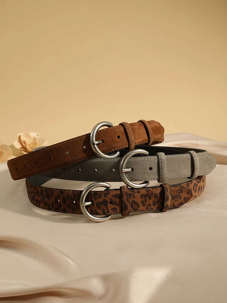 Fashion Women Suede Belts Vintage Leather Belt with Silver Buckle Ladies Waist Accessory for Jeans Pants And Dresses
Fashion Women Suede Belts Vintage Leather Belt with Silver Buckle Ladies Waist Accessory for Jeans Pants And Dresses