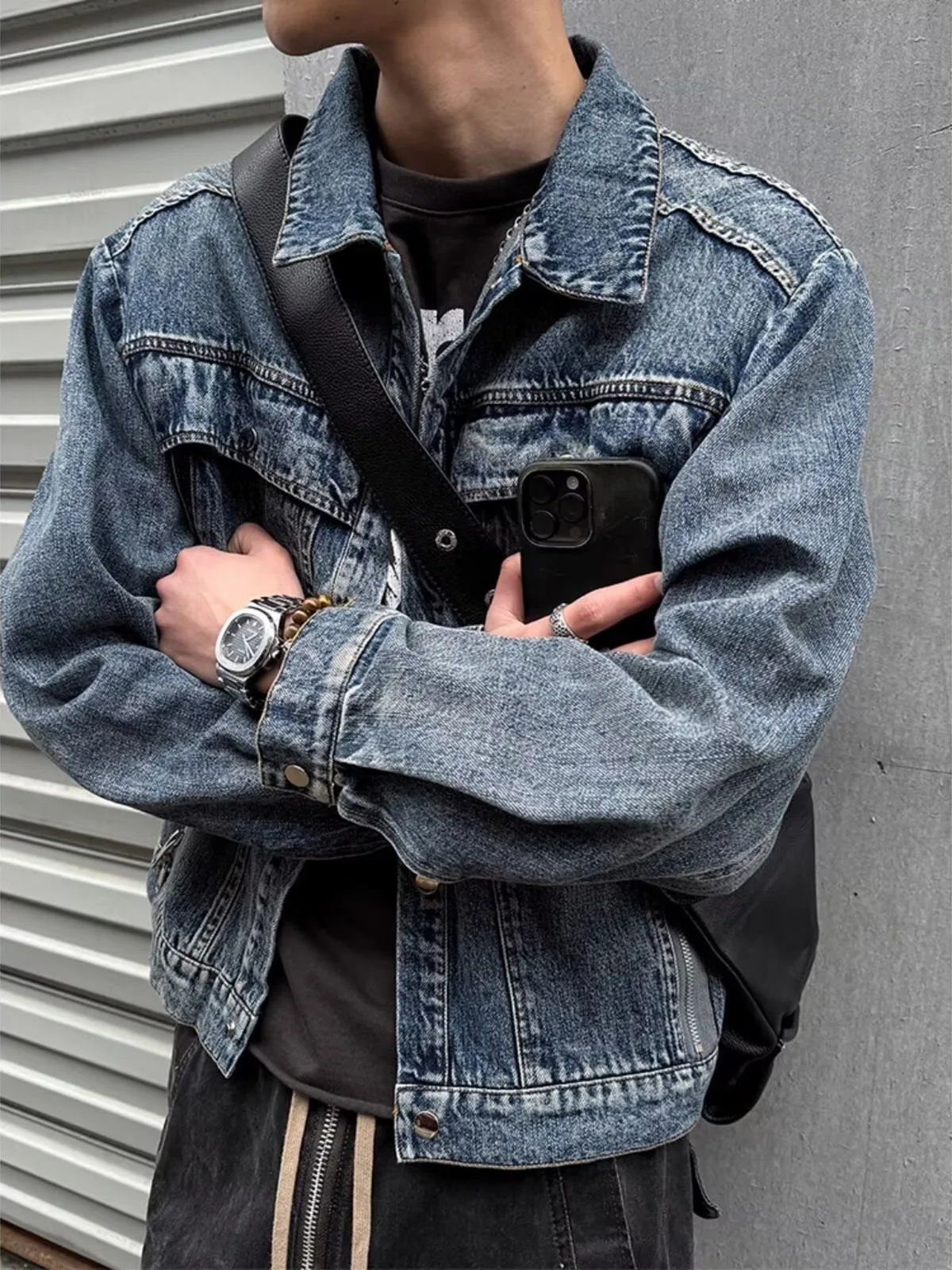 Waed Vintage Men's Denim Jaet Spring American Sle Multi-ket ort Workwear Jaet Top for Teenagers Loose Fit Long S...
Waed Vintage Men's Denim Jaet Spring American Sle Multi-ket ort Workwear Jaet Top for Teenagers Loose Fit Long S...