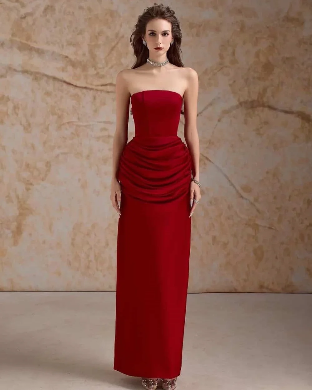Customized High Quality Women Jersey Ruched Pleat Straight Evening Dresses Matching Strapless Sleeveless Ankle Length Dresses
Customized High Quality Women Jersey Ruched Pleat Straight Evening Dresses Matching Strapless Sleeveless Ankle Length Dresses