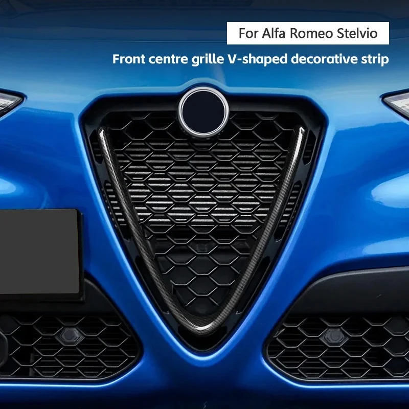 Real Carbon Fiber Front Center Grille V-shaped Decorative Strip For Alfa Romeo Giulia Stelvio 2017-2021 year
Real Carbon Fiber Front Center Grille V-shaped Decorative Strip For Alfa Romeo Giulia Stelvio 2017-2021 year