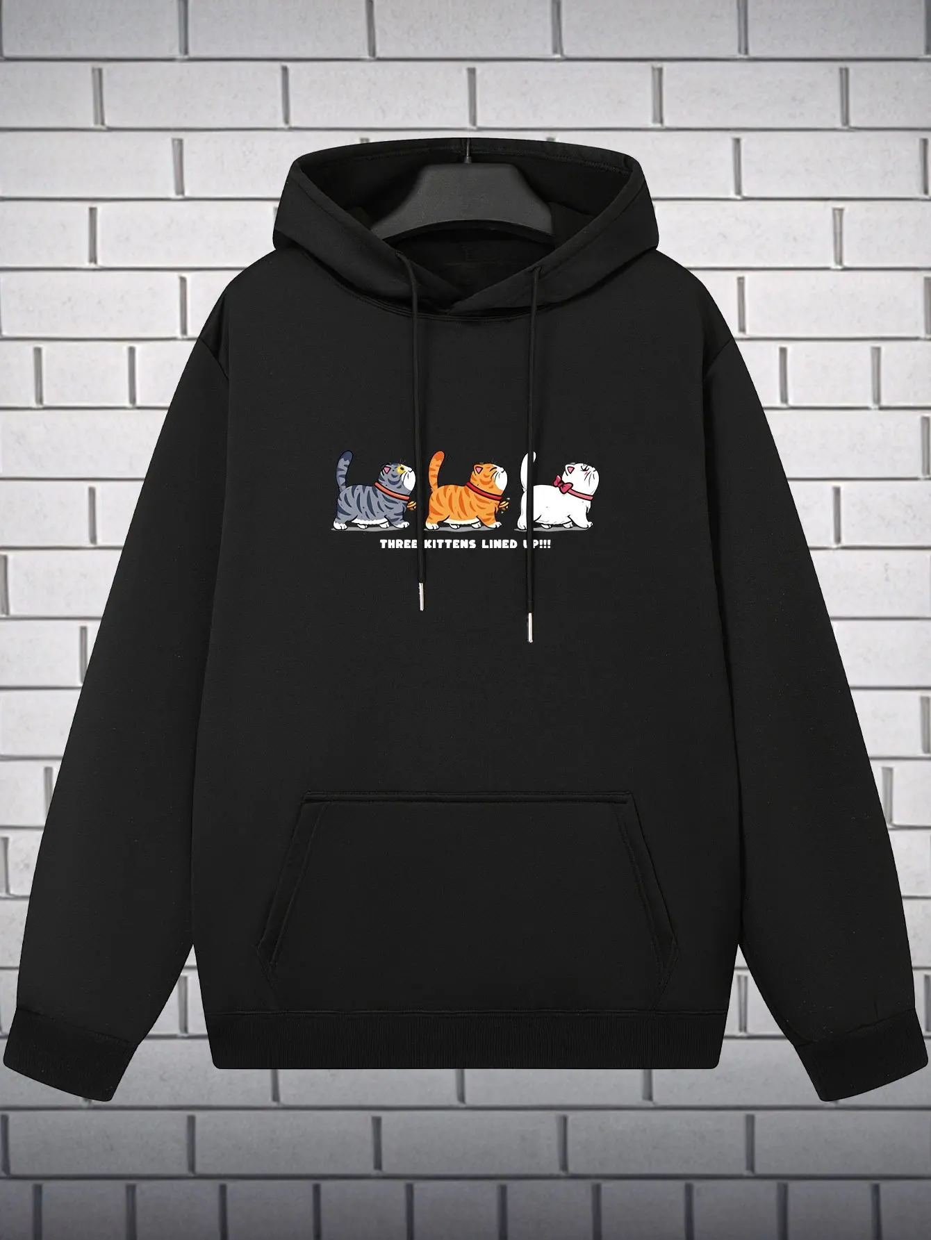 Men's Hoodie with Three Cats Queuing Pattern, Fun Cartoon Design, Trendy Autumn and Winter Versatile Fashion Warm Hoodie Jacket
Men's Hoodie with Three Cats Queuing Pattern, Fun Cartoon Design, Trendy Autumn and Winter Versatile Fashion Warm Hoodie Jacket