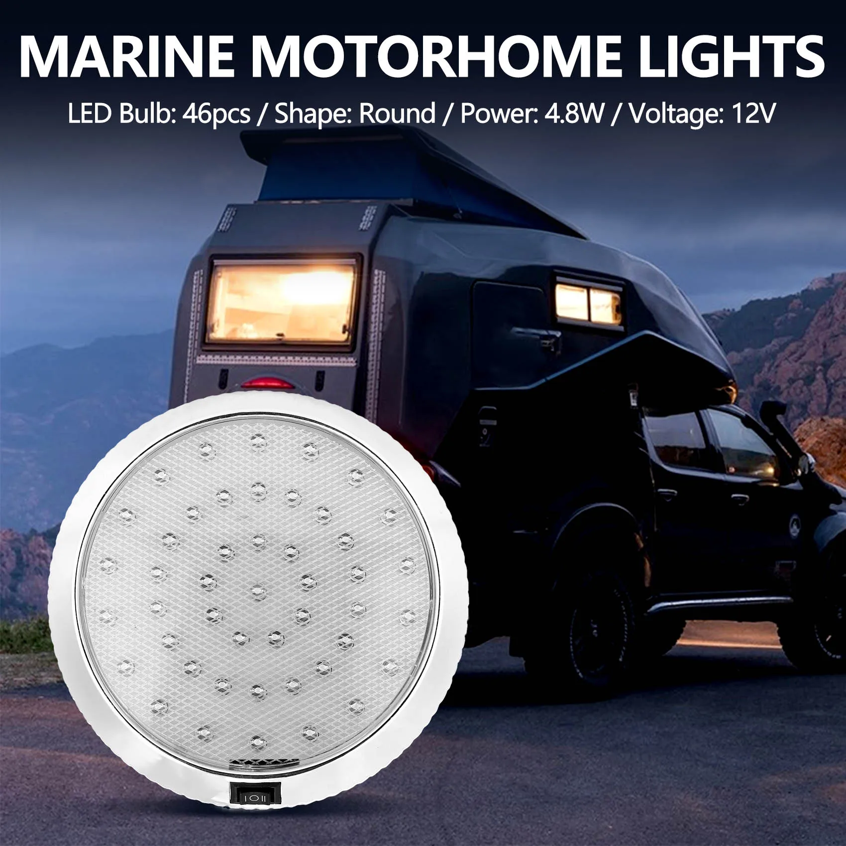12V Car Round Ceiling Dome Roof Interior Light Boat Rv Surface Ceiling Light
12V Car Round Ceiling Dome Roof Interior Light Boat Rv Surface Ceiling Light