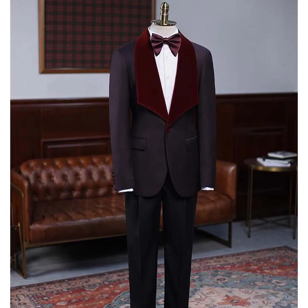 New Arrival Auburn Men Suits Fashion Shawl Lapel One Button Male Blazer Party Prom Wedding Tuxedo Slim Fit 2 Piece Jacket Pants
New Arrival Auburn Men Suits Fashion Shawl Lapel One Button Male Blazer Party Prom Wedding Tuxedo Slim Fit 2 Piece Jacket Pants