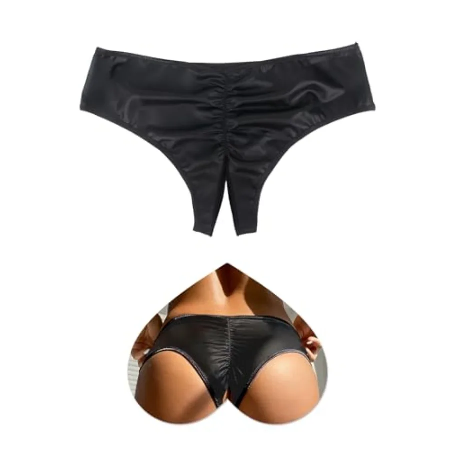 ohyeah PU Leather Hipster Bikini Panties Low Rise Cheeky Underwear for Women Ladies Underwear Panties Ruched Back Tanga Panty
ohyeah PU Leather Hipster Bikini Panties Low Rise Cheeky Underwear for Women Ladies Underwear Panties Ruched Back Tanga Panty