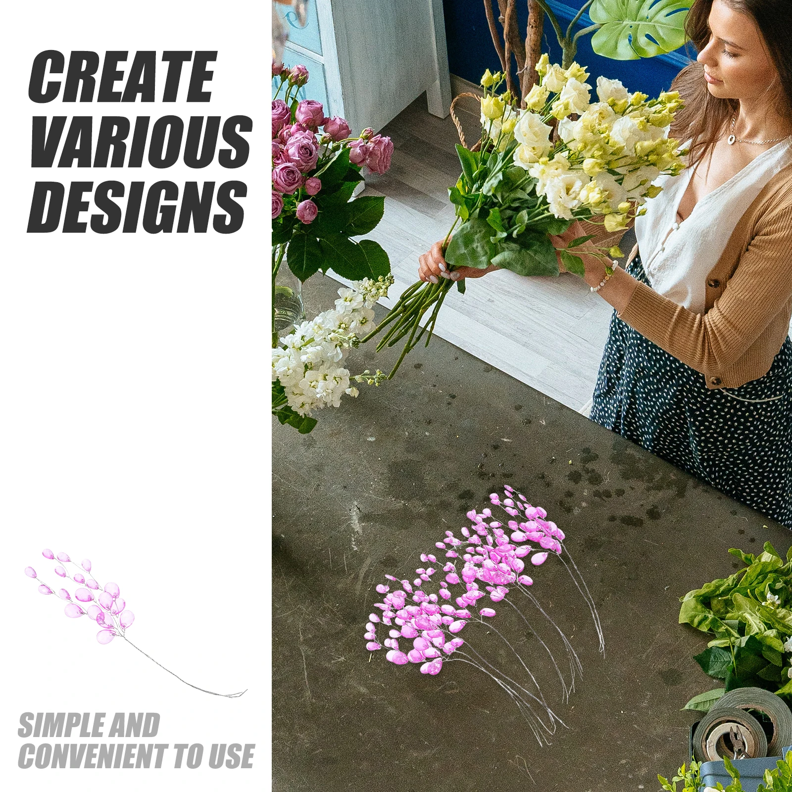 50 Pcs Flower Arrangement Acrylic Sturdy White Acrylic Flower Decor Translucent DIY Floral Picks for Decor
50 Pcs Flower Arrangement Acrylic Sturdy White Acrylic Flower Decor Translucent DIY Floral Picks for Decor