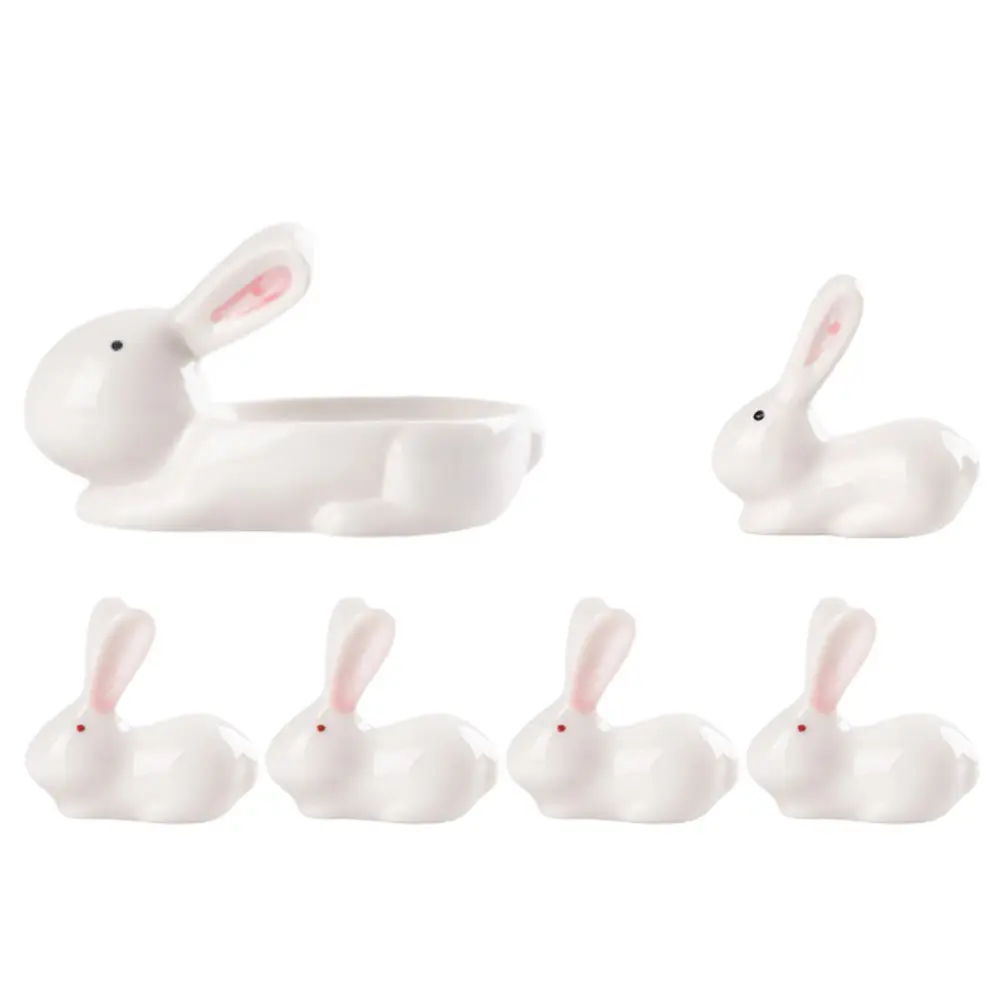 1Set Japanese Style Ceramic Chopsticks Stand Set Rabbit Design 5 Chopstick Rests 1 Display Tray for Home Restaurant Table Decor
1Set Japanese Style Ceramic Chopsticks Stand Set Rabbit Design 5 Chopstick Rests 1 Display Tray for Home Restaurant Table Decor
