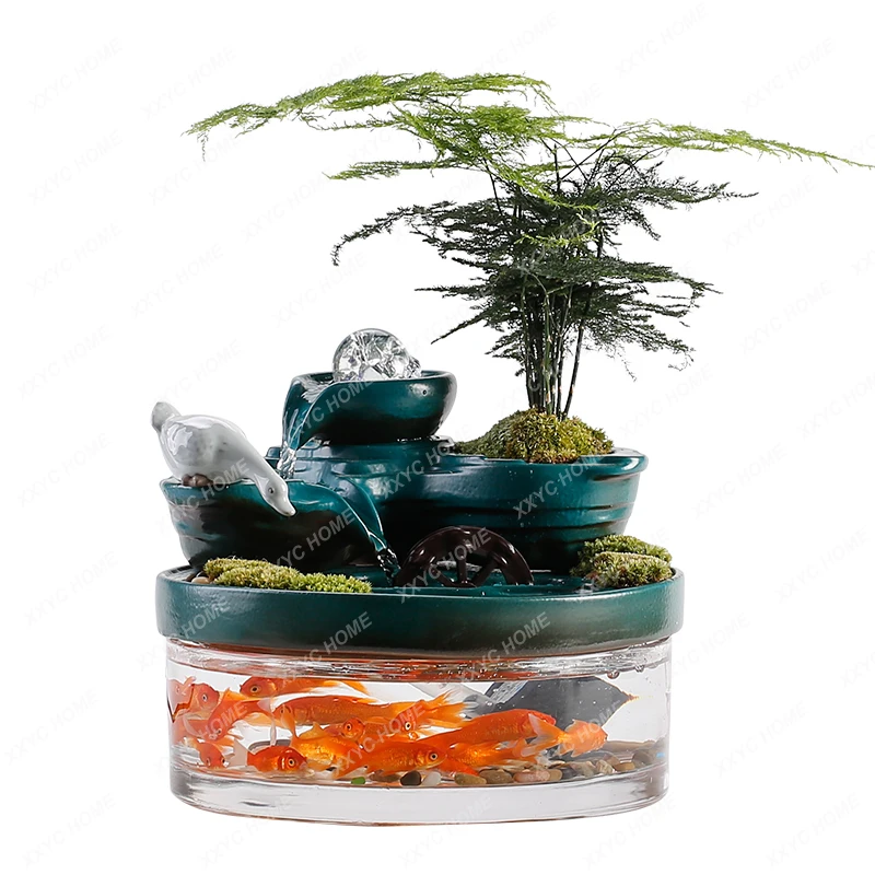 Flowing Glass Fish Globe Living Room Small Ecological Landscaping Full Set Cycle
Flowing Glass Fish Globe Living Room Small Ecological Landscaping Full Set Cycle