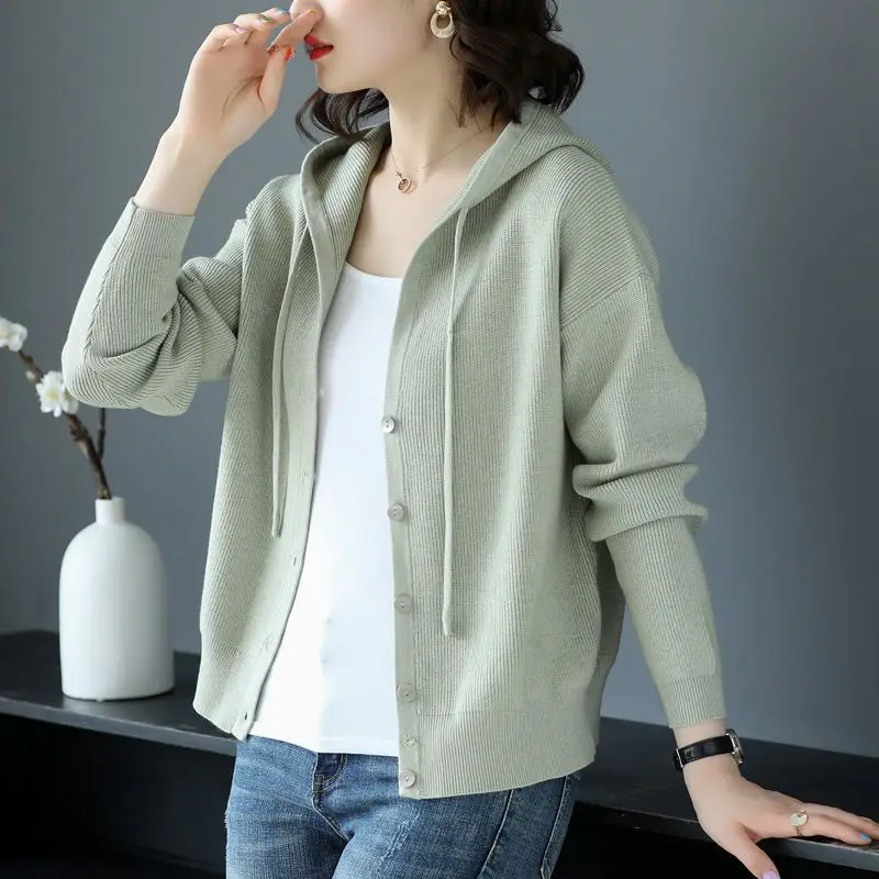 Spring Clothes Women 2024 Knitted Cardigan Korean Fashion Casual Long Sleeve Top Button Up Hooded Knitwears Sweater Coat
Spring Clothes Women 2024 Knitted Cardigan Korean Fashion Casual Long Sleeve Top Button Up Hooded Knitwears Sweater Coat