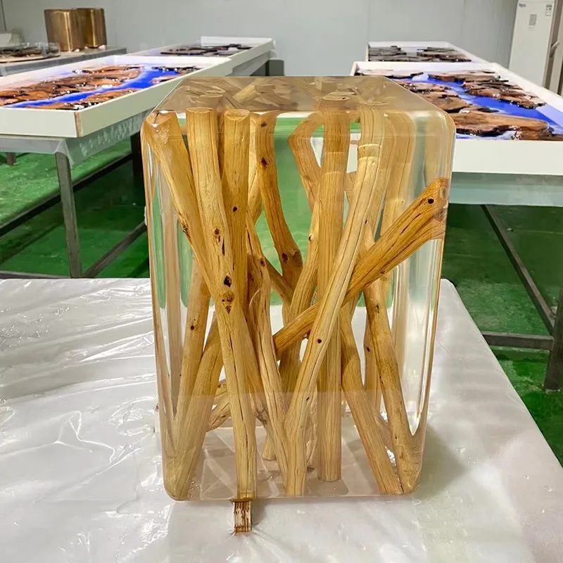 Transparent crystal epoxy pier stool sculpture ornament
Transparent crystal epoxy pier stool sculpture ornament