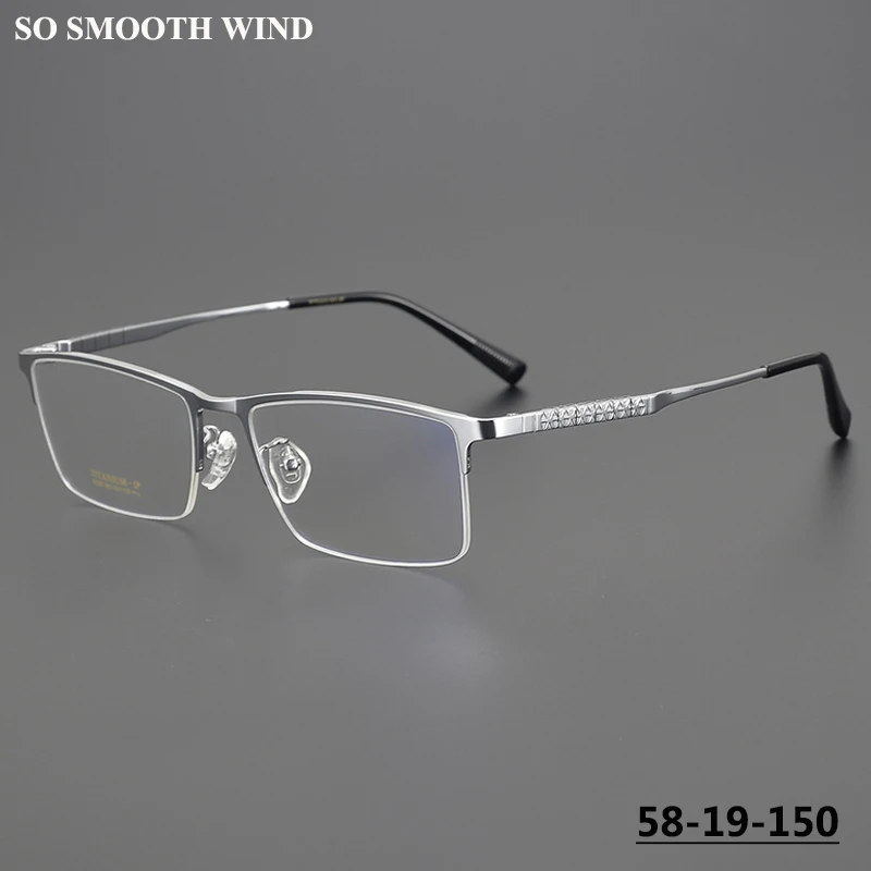 153MM Designer Titanium Half Frame Large Glasses Mens Ultralight Square Business Eyeglasses Spectacles Big Face Half-rim Eyewear
153MM Designer Titanium Half Frame Large Glasses Mens Ultralight Square Business Eyeglasses Spectacles Big Face Half-rim Eyewear