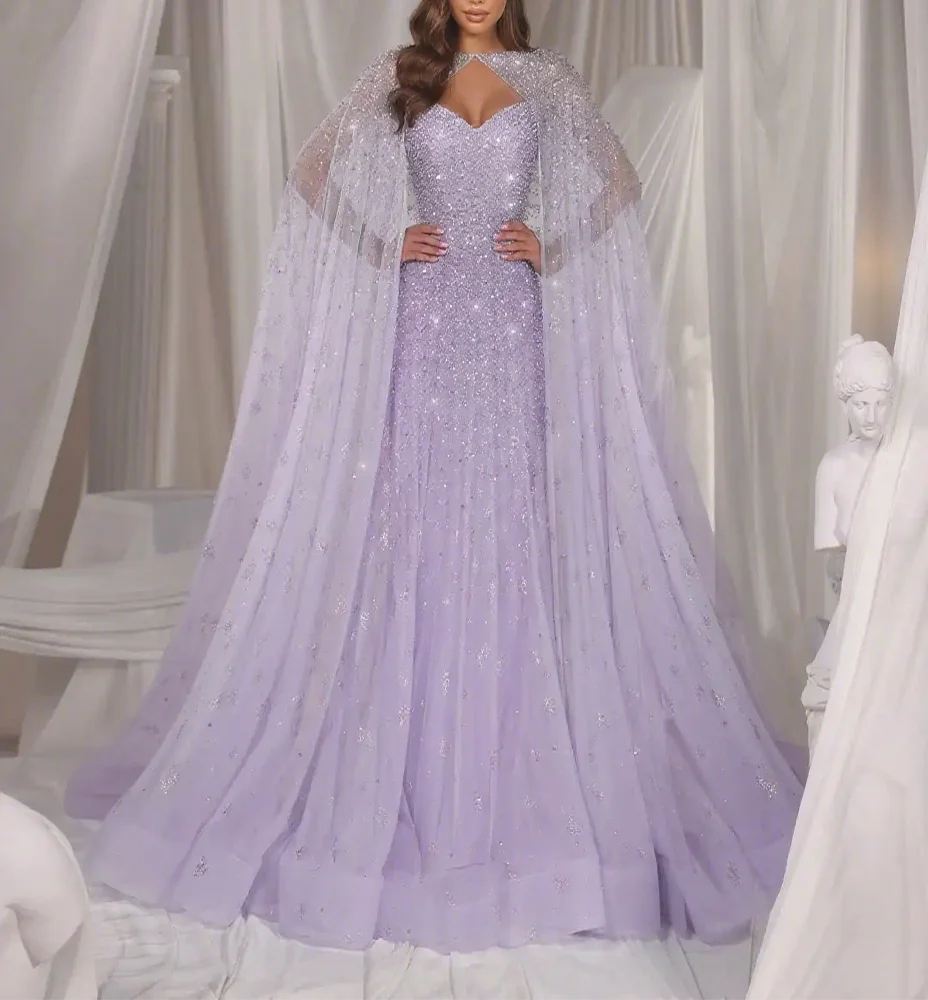 Luxury Mermaid Formal Evening Dresses Dubai Evening Dresses Gown with Cap Beading Birthday Prom Gowns Cocktail Customized
Luxury Mermaid Formal Evening Dresses Dubai Evening Dresses Gown with Cap Beading Birthday Prom Gowns Cocktail Customized