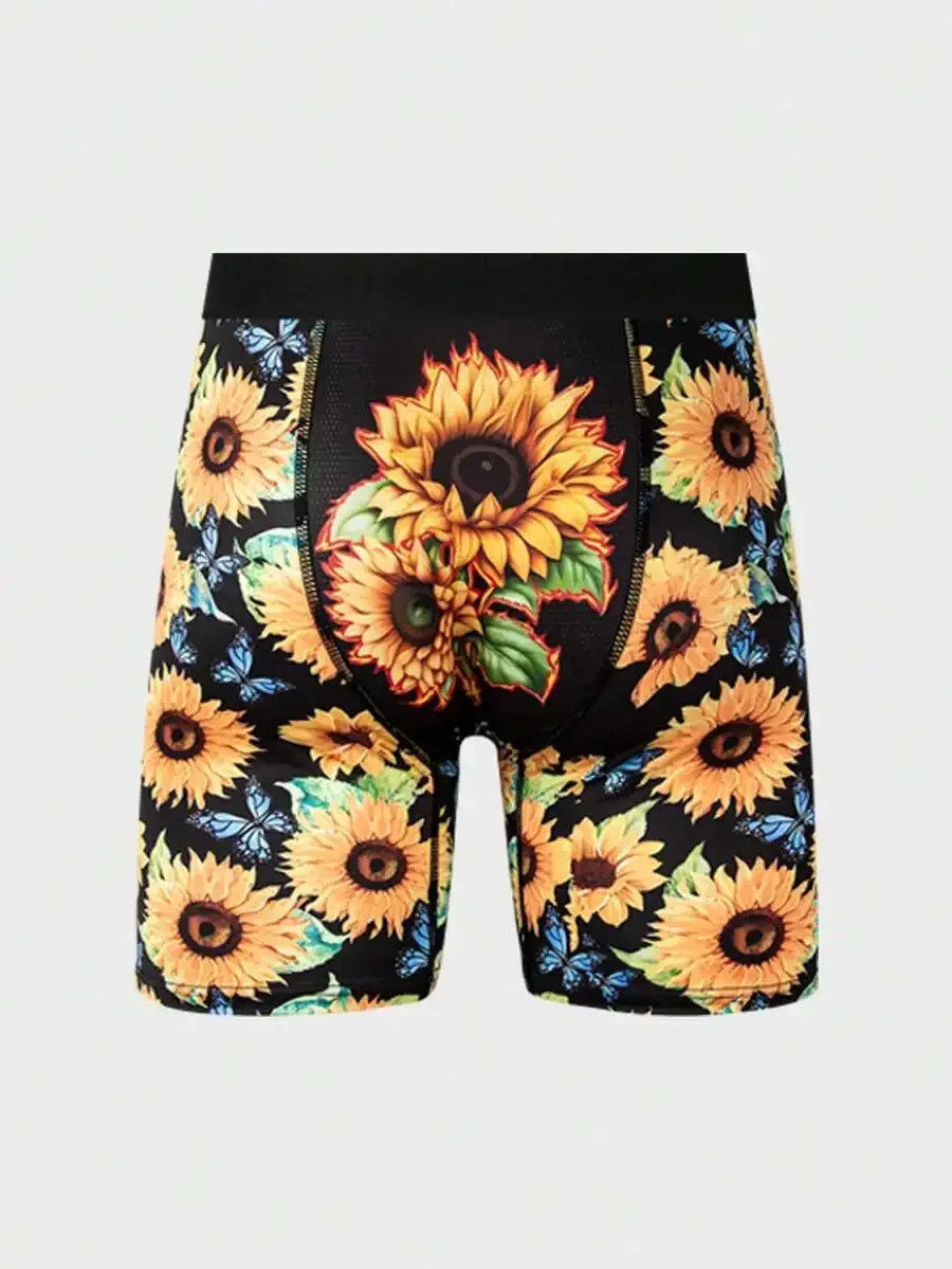 Mens Sunflower Print Boxer Briefs With Butterflies Pattern
Mens Sunflower Print Boxer Briefs With Butterflies Pattern