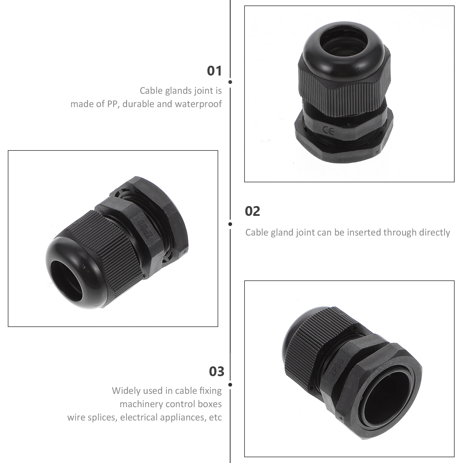 100 Pcs Waterproof Cable Adapter Connector Wire Connectors Glands Joints Crimp Strain Relief
100 Pcs Waterproof Cable Adapter Connector Wire Connectors Glands Joints Crimp Strain Relief