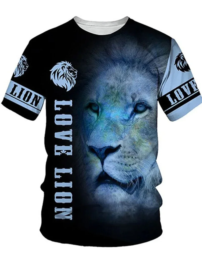 Lion 3D Printing T-shirt Trend Personalized High Quality Large Size Sports Tops Casual Short Sleeve Summer Street Clothing Tees
Lion 3D Printing T-shirt Trend Personalized High Quality Large Size Sports Tops Casual Short Sleeve Summer Street Clothing Tees
