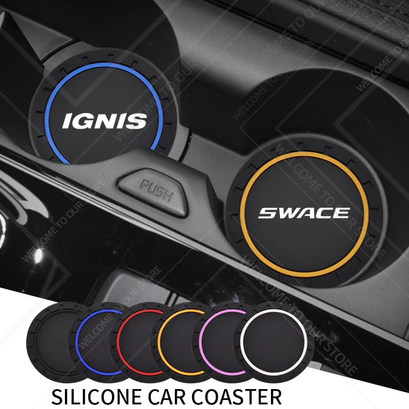 2PCS For Suzuki Ignis Swace LOGO Swift K12C E210 PVC Silicone Car Coaster Water Cup Slots Non-Slip Pad Drink Mat Accessories
2PCS For Suzuki Ignis Swace LOGO Swift K12C E210 PVC Silicone Car Coaster Water Cup Slots Non-Slip Pad Drink Mat Accessories