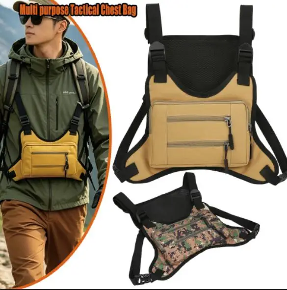 Multi Purpose Men Tactical Chest Pack Outdoor Cycling Vest Bag Digital Camo Sports Chest Pack For Workout Hiking Outdoor Sports
Multi Purpose Men Tactical Chest Pack Outdoor Cycling Vest Bag Digital Camo Sports Chest Pack For Workout Hiking Outdoor Sports
