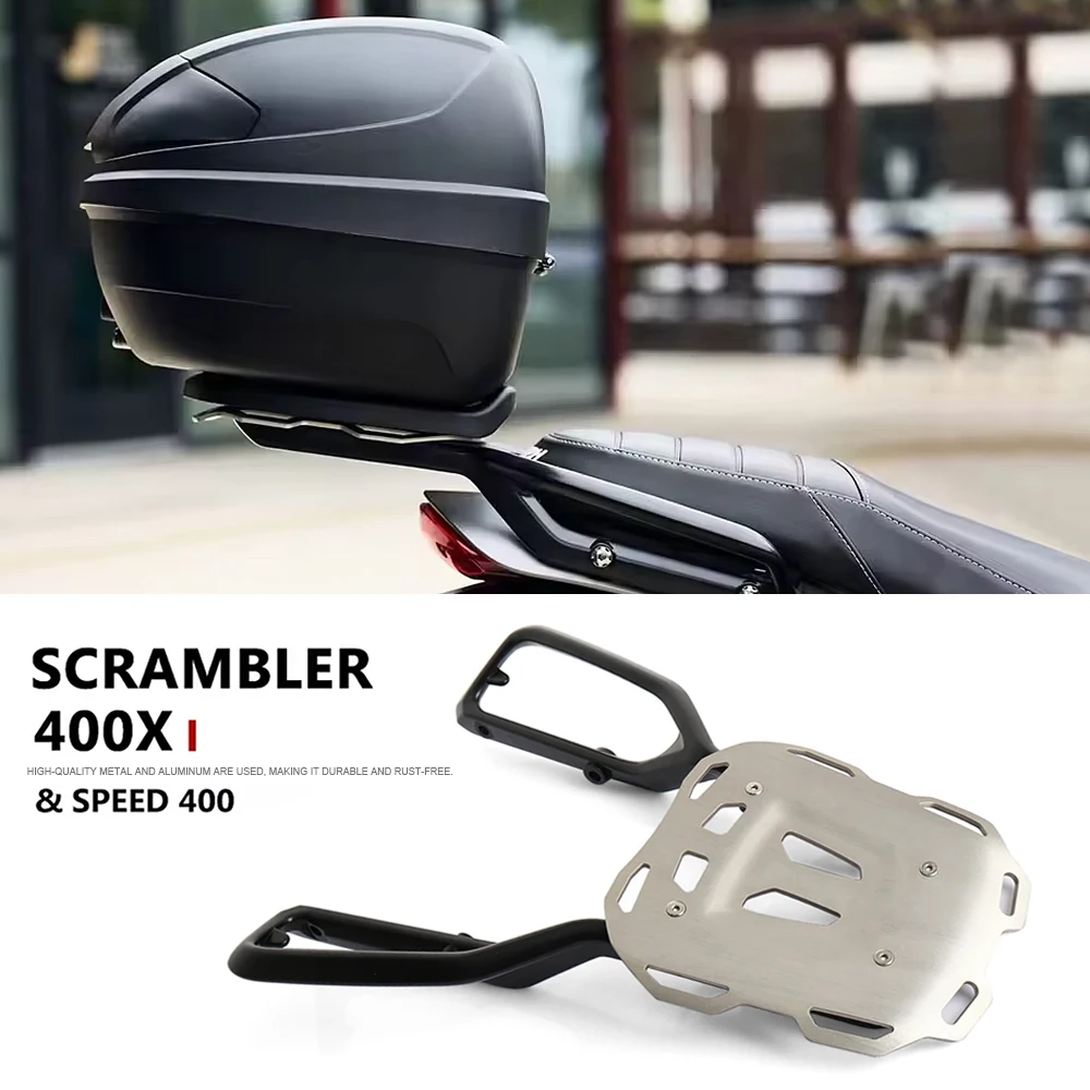 New For Scrambler 400X SPEED Speed 400 2024 2025 Motorcycle Rear Luggage Rack Carrier Case Support Holder Cargo Bracket
New For Scrambler 400X SPEED Speed 400 2024 2025 Motorcycle Rear Luggage Rack Carrier Case Support Holder Cargo Bracket