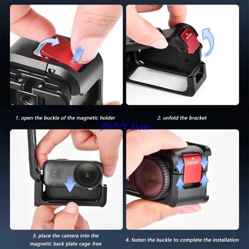 573A Aluminum Mount Rabbit Cage for Action Camera With 180 Degree Adjustable and Expansion Interfaces
573A Aluminum Mount Rabbit Cage for Action Camera With 180 Degree Adjustable and Expansion Interfaces