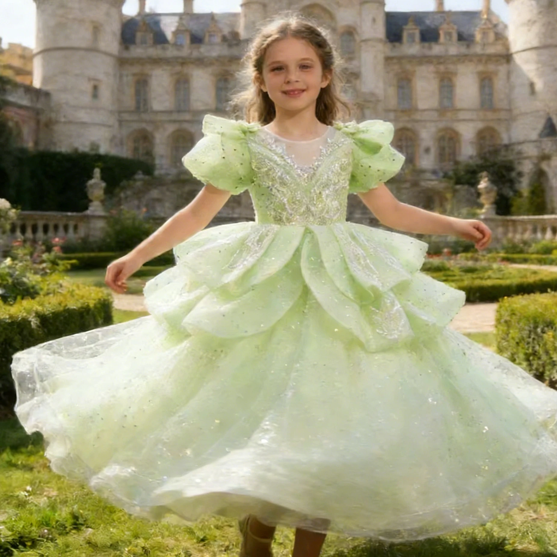 Gorgeous Green Flower Girl Dress for Wedding Glitter High Waist Floor Length Short Sleeve Kids Birthday First Communion Gowns
Gorgeous Green Flower Girl Dress for Wedding Glitter High Waist Floor Length Short Sleeve Kids Birthday First Communion Gowns