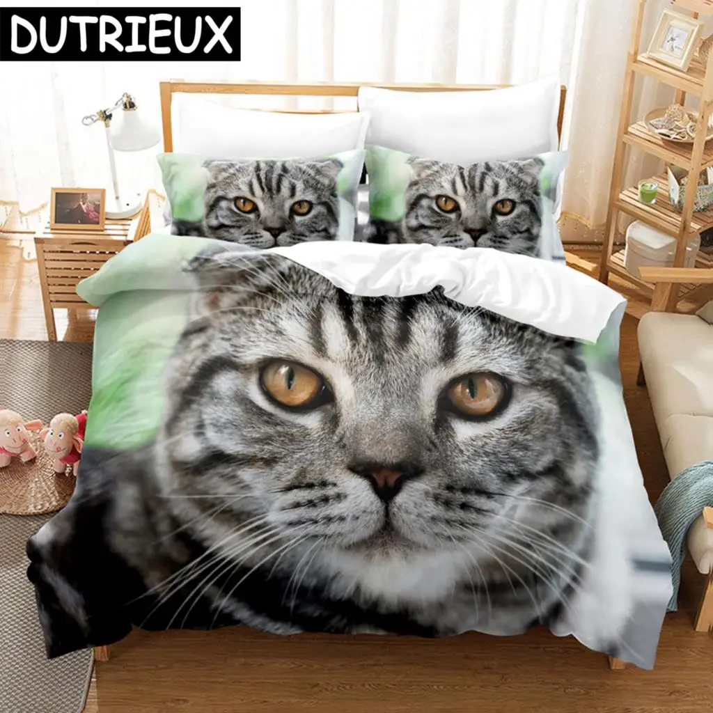 3D Cat Bedding Set Scottish Fold Lovely Cats Printed Comforter Duvet Cover Queen King Single Size Home Textile Bedroom Decor
3D Cat Bedding Set Scottish Fold Lovely Cats Printed Comforter Duvet Cover Queen King Single Size Home Textile Bedroom Decor