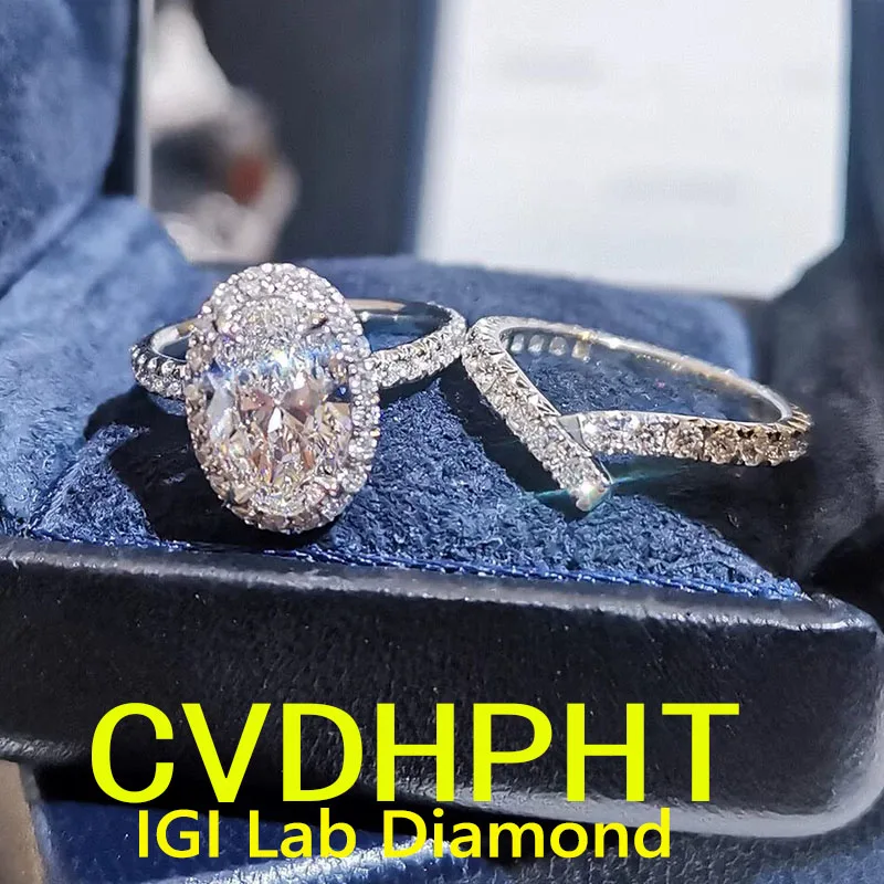 2pcs ring Solid 14K white gold Lab grown dimaond ring IGI Oval cut D VS1 Wedding engagement ring
2pcs ring Solid 14K white gold Lab grown dimaond ring IGI Oval cut D VS1 Wedding engagement ring 