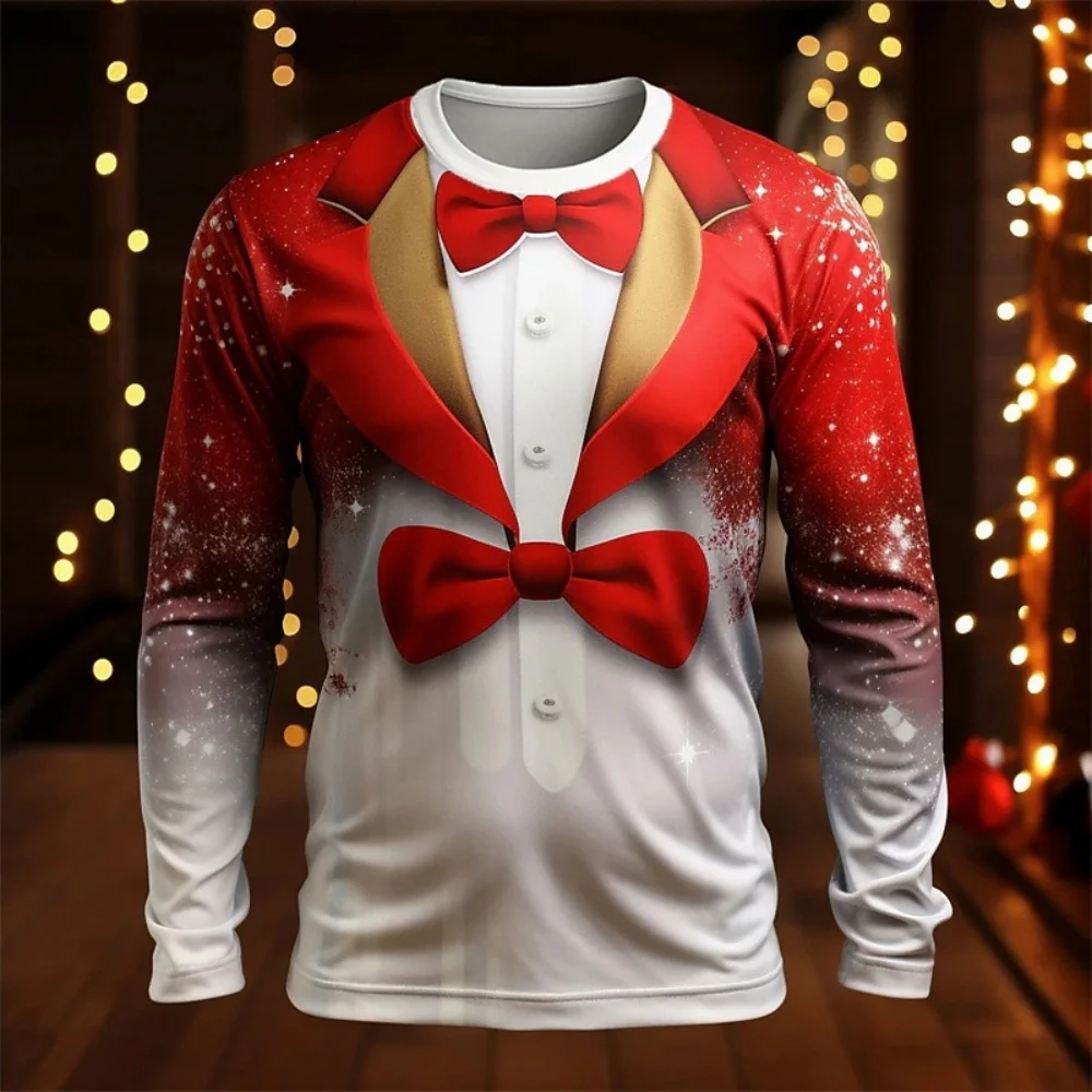 Christmas 3D Print Mens Long Sleeve Tshirts Christmas Snow Pattern Suit T Shirts Tops Streetwear Mens Plus Size Tee Tops Party
Christmas 3D Print Mens Long Sleeve Tshirts Christmas Snow Pattern Suit T Shirts Tops Streetwear Mens Plus Size Tee Tops Party