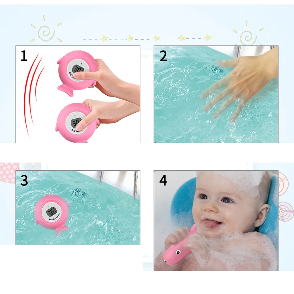 Baby Bath Water Thermometer Adorable Fish Shape Pink LED Electronic Temperature Gauge for Swimming Pool Bathtub Bath
Baby Bath Water Thermometer Adorable Fish Shape Pink LED Electronic Temperature Gauge for Swimming Pool Bathtub Bath