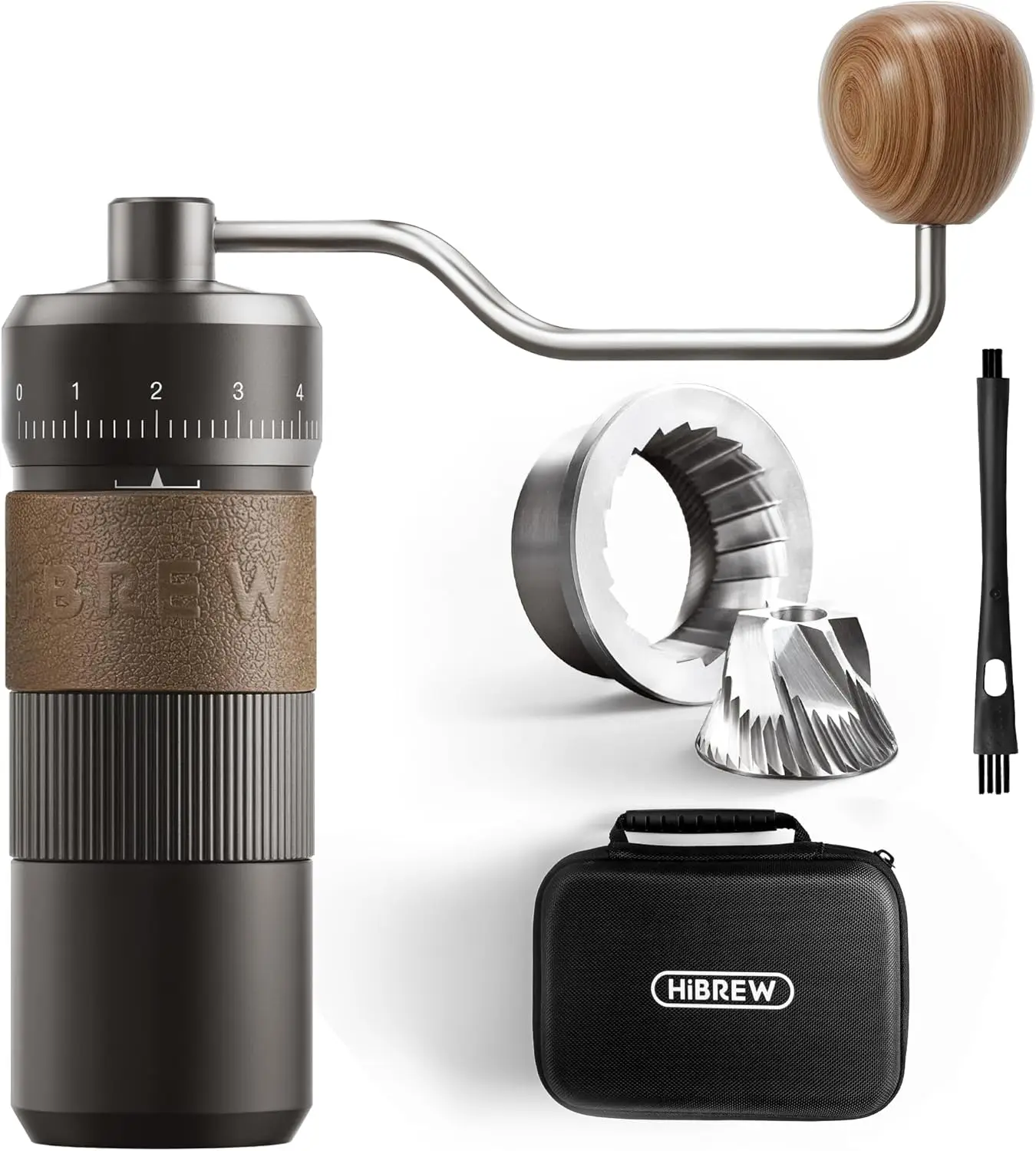 G4B Manual Coffee Grinder with External Adjustable Dial - Aluminum Conical Burr Mill, Numerical Settings & Travel Case, Coarse t
G4B Manual Coffee Grinder with External Adjustable Dial - Aluminum Conical Burr Mill, Numerical Settings & Travel Case, Coarse t