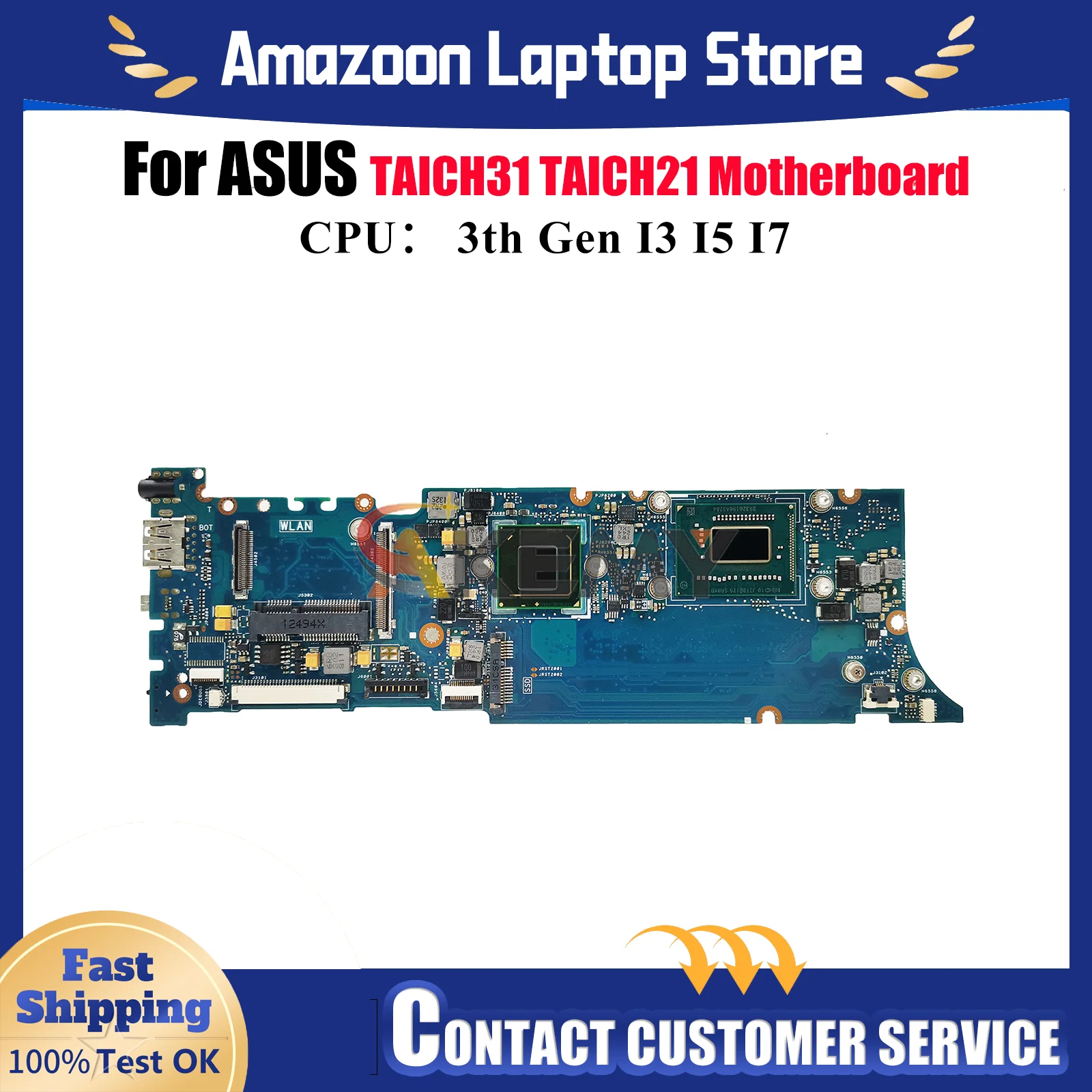 TAICHI21 Laptop Motherboard For ASUS ZenBook TAICHI TAICH31 TAICH21 Notebook Mainboard With I3 I5 I7 CPU 100% tests OK fast ship
TAICHI21 Laptop Motherboard For ASUS ZenBook TAICHI TAICH31 TAICH21 Notebook Mainboard With I3 I5 I7 CPU 100% tests OK fast ship