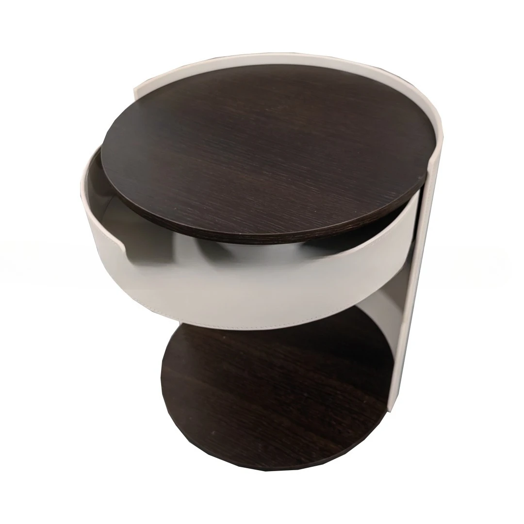 Italian light luxury bedside table modern simple bedroom round leather art locker creative special shaped table
Italian light luxury bedside table modern simple bedroom round leather art locker creative special shaped table