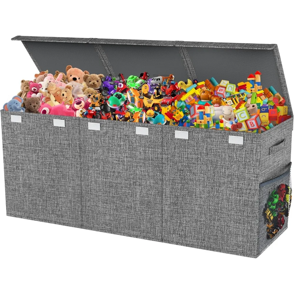 Extra Large Collapsible Toy Storage Box with Lid Sturdy Kids Organizer Chest for Toys Gray
Extra Large Collapsible Toy Storage Box with Lid Sturdy Kids Organizer Chest for Toys Gray