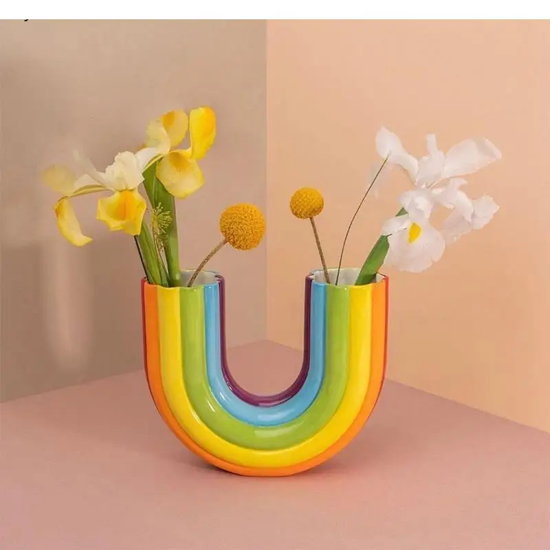 Rainbow Ceramic Vase Art Flower Arrangement Accessories Nordic Style Living Room Decoration Home Exquisite Gift
Rainbow Ceramic Vase Art Flower Arrangement Accessories Nordic Style Living Room Decoration Home Exquisite Gift