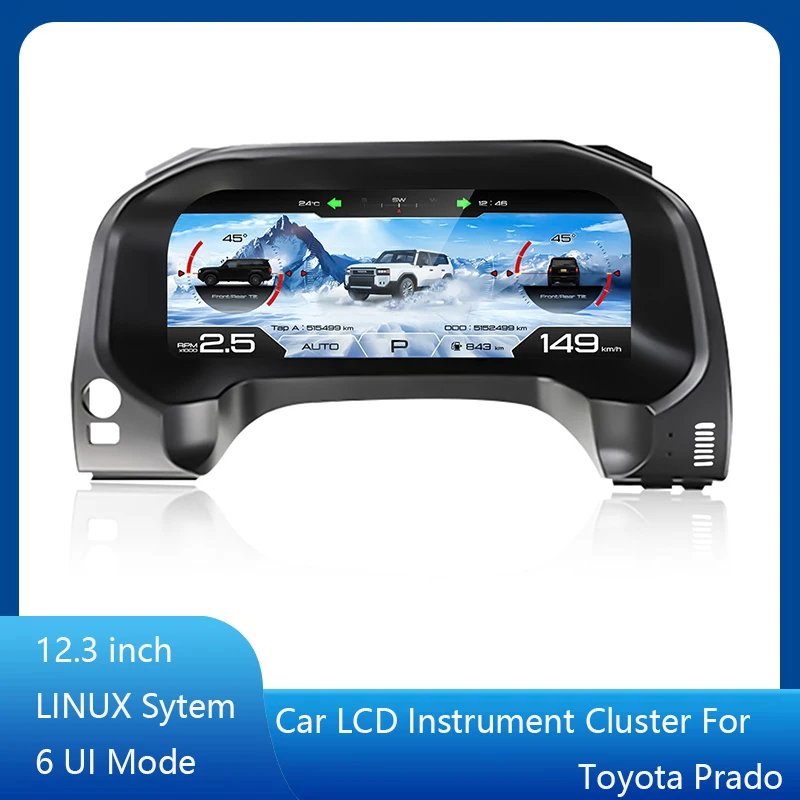 New Car LCD Digital Instrument Cluster For Toyota Prado 2010-2023 Virtual Cockpit SpeedMeter Dash Screen LINUX Panel Unit
New Car LCD Digital Instrument Cluster For Toyota Prado 2010-2023 Virtual Cockpit SpeedMeter Dash Screen LINUX Panel Unit