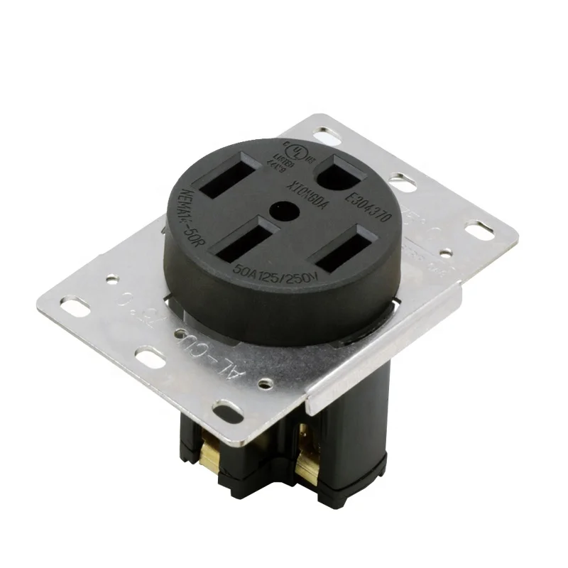 50A NEMA 4PIN 14-50R RV and Electric Vehicles Range Receptacle Outlet
50A NEMA 4PIN 14-50R RV and Electric Vehicles Range Receptacle Outlet