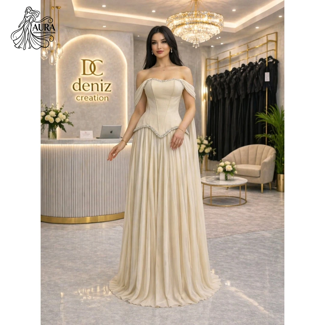 Aura Elegant Women's Dresses for Wedding Party Dresses Luxury 2026 Beading Customized Line A Chiffon Prom Dress Ball Gowns Guest
Aura Elegant Women's Dresses for Wedding Party Dresses Luxury 2026 Beading Customized Line A Chiffon Prom Dress Ball Gowns Guest