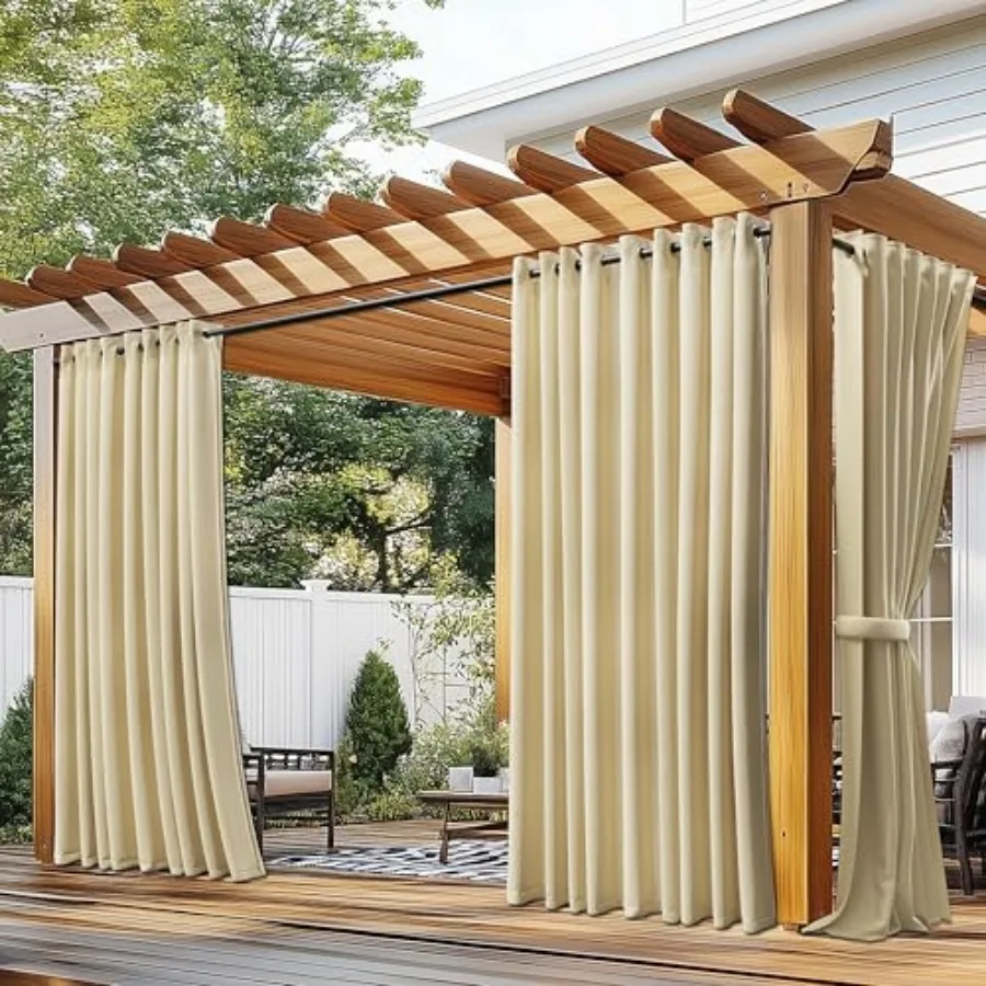 Waterproof Outdoor Curtains 300GSM for Patio, Premium Privacy Outside Weatherproof Curtains, Grommets Top for Porch Pergola Dec
Waterproof Outdoor Curtains 300GSM for Patio, Premium Privacy Outside Weatherproof Curtains, Grommets Top for Porch Pergola Dec
