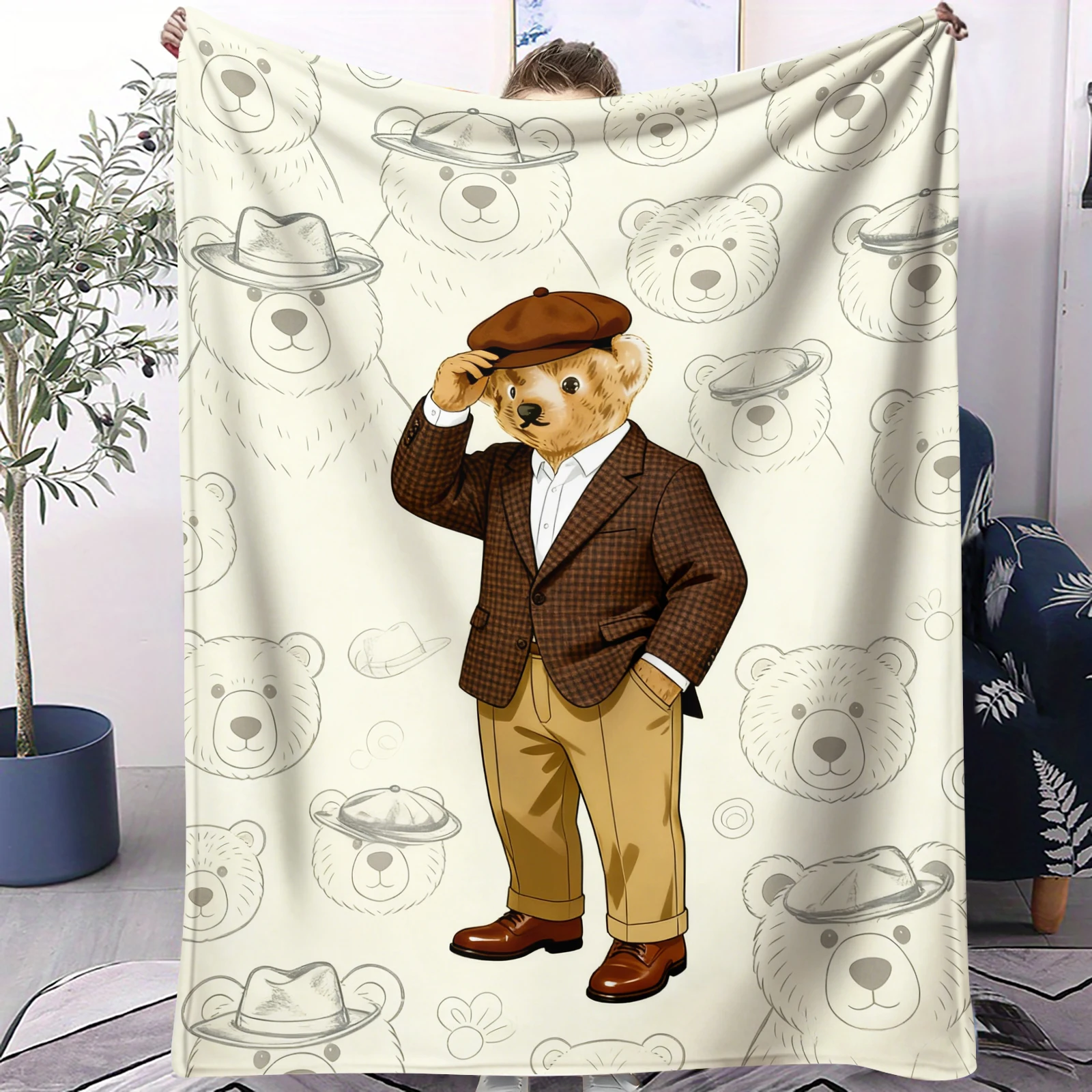 Мягкое и легкое одеяло-плед с милым узором в виде плюшевого мишки, универсальное для спальни, дивана, общежития, кемпинга, для дневного сна, на любой сезон
Мягкое и легкое одеяло-плед с милым узором в виде плюшевого мишки, универсальное для спальни, дивана, общежития, кемпинга, для дневного сна, на любой сезон