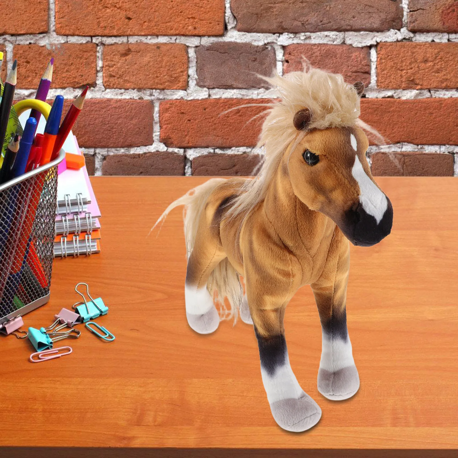 Realistic Horse Stuffed Animal Standing Design Soft Fabric for Kids Home Decor Party Decoration Simulation Animal
Realistic Horse Stuffed Animal Standing Design Soft Fabric for Kids Home Decor Party Decoration Simulation Animal