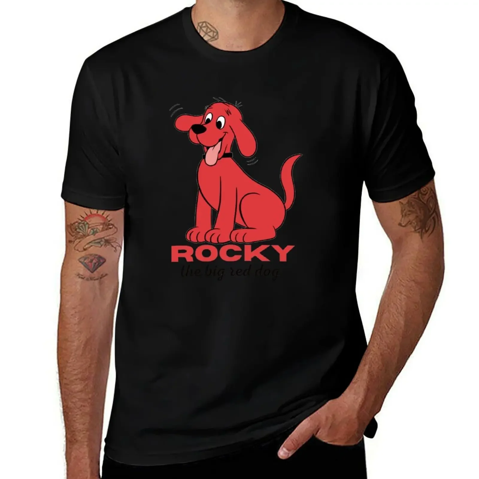 Футболка RockyThe Big Red Dog, большие футболки с рисунком, мужские футболки по индивидуальному заказу, большие и высокие футболки для мужчин
Футболка RockyThe Big Red Dog, большие футболки с рисунком, мужские футболки по индивидуальному заказу, большие и высокие футболки для мужчин