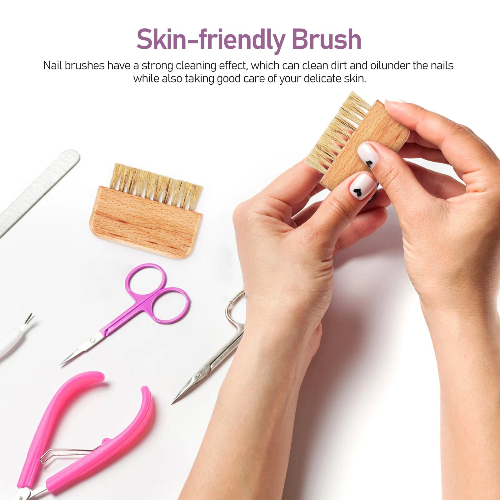 Wooden Nail Brush with Stiff Bristles for Deep Cleaning Fingernails Toenails Reusable Durable Hand Polished Handle Nail Care
Wooden Nail Brush with Stiff Bristles for Deep Cleaning Fingernails Toenails Reusable Durable Hand Polished Handle Nail Care