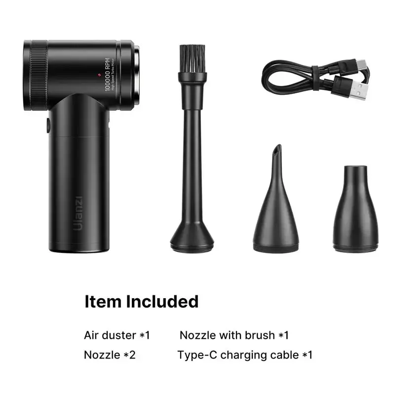 Top! Ulanzi Powerful Electric Air Duster Air Blower Dust Blowing Mini Jet Fan for Camera Computer PC Keyboard 100000 RPM Air
Top! Ulanzi Powerful Electric Air Duster Air Blower Dust Blowing Mini Jet Fan for Camera Computer PC Keyboard 100000 RPM Air