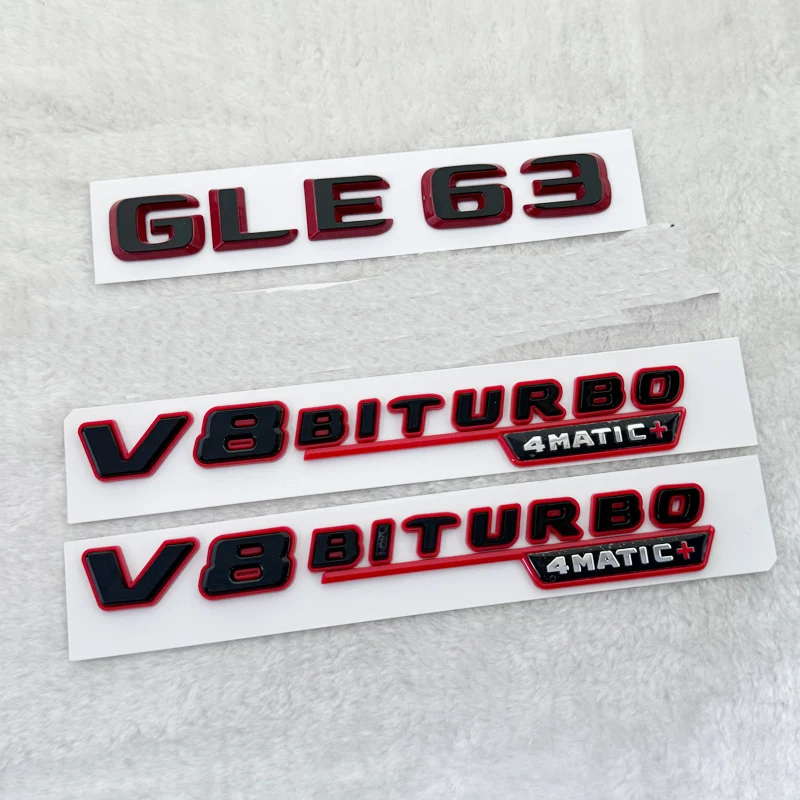 Glossy Black Red 3D ABS Car Letter Logo Replacement Badge GLE 53 63S TURBO 4MATIC V8 BITURBO Auto Rear Tail Side Fender Decorati
Glossy Black Red 3D ABS Car Letter Logo Replacement Badge GLE 53 63S TURBO 4MATIC V8 BITURBO Auto Rear Tail Side Fender Decorati