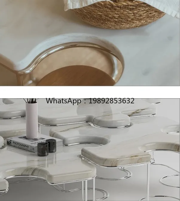 ZZ modern high-end marble home living room puzzle coffee table villa high and low special-shaped combination set
ZZ modern high-end marble home living room puzzle coffee table villa high and low special-shaped combination set