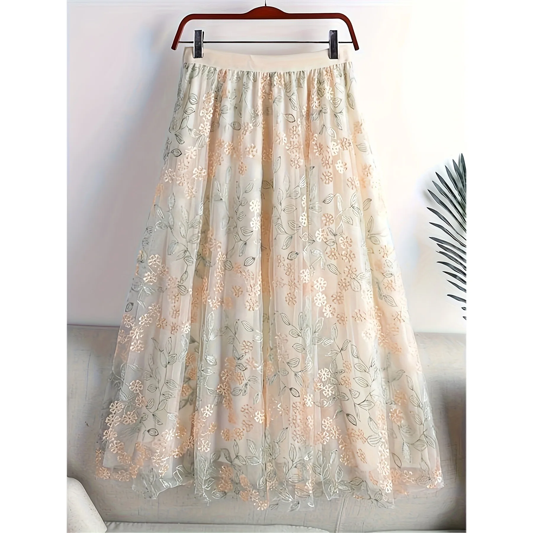 Lace Embroidered Skirt T 66841 Floral Motif Half-length Women's Fashion Spring Season Neutral Waist Design Special Fabric
Lace Embroidered Skirt T 66841 Floral Motif Half-length Women's Fashion Spring Season Neutral Waist Design Special Fabric