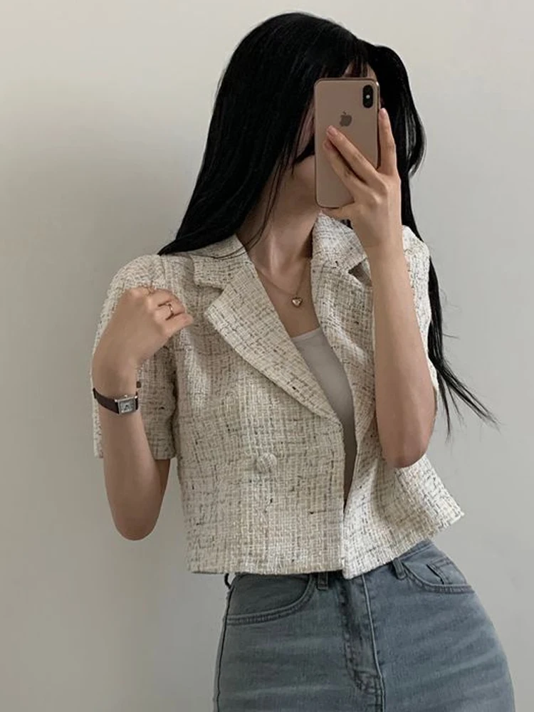 Chic Retro ort Sve Suit Jaet Women's Open Cardigan Thiened Yarn Summer High-End Feel Loose Fit Commute Sle Pure Color
Chic Retro ort Sve Suit Jaet Women's Open Cardigan Thiened Yarn Summer High-End Feel Loose Fit Commute Sle Pure Color