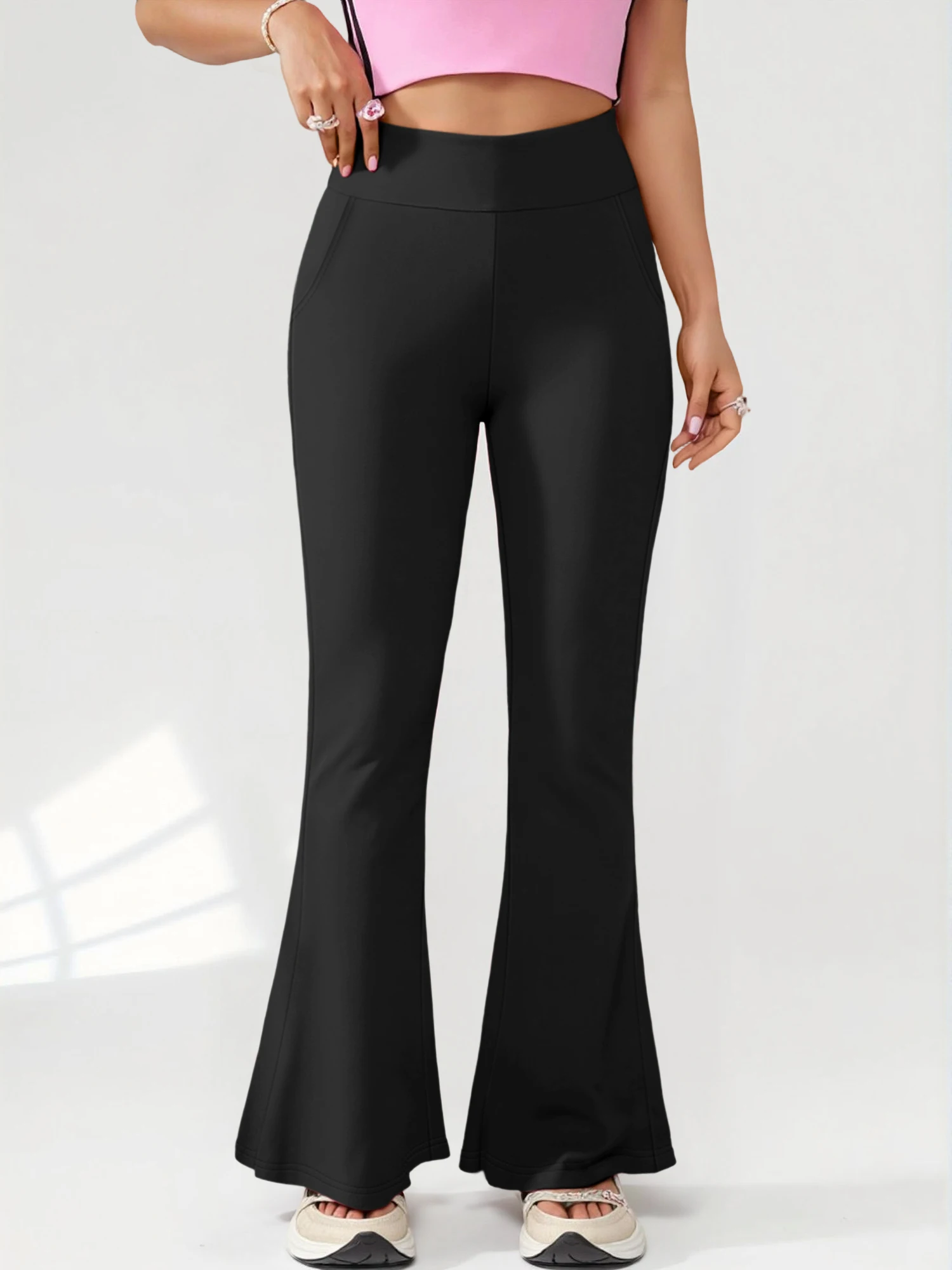Women's High Waist Wide Leg Flare Pants Casual Stretchy Bell Bottoms with Pockets Soft Comfortable Streetwear for Summer
Women's High Waist Wide Leg Flare Pants Casual Stretchy Bell Bottoms with Pockets Soft Comfortable Streetwear for Summer