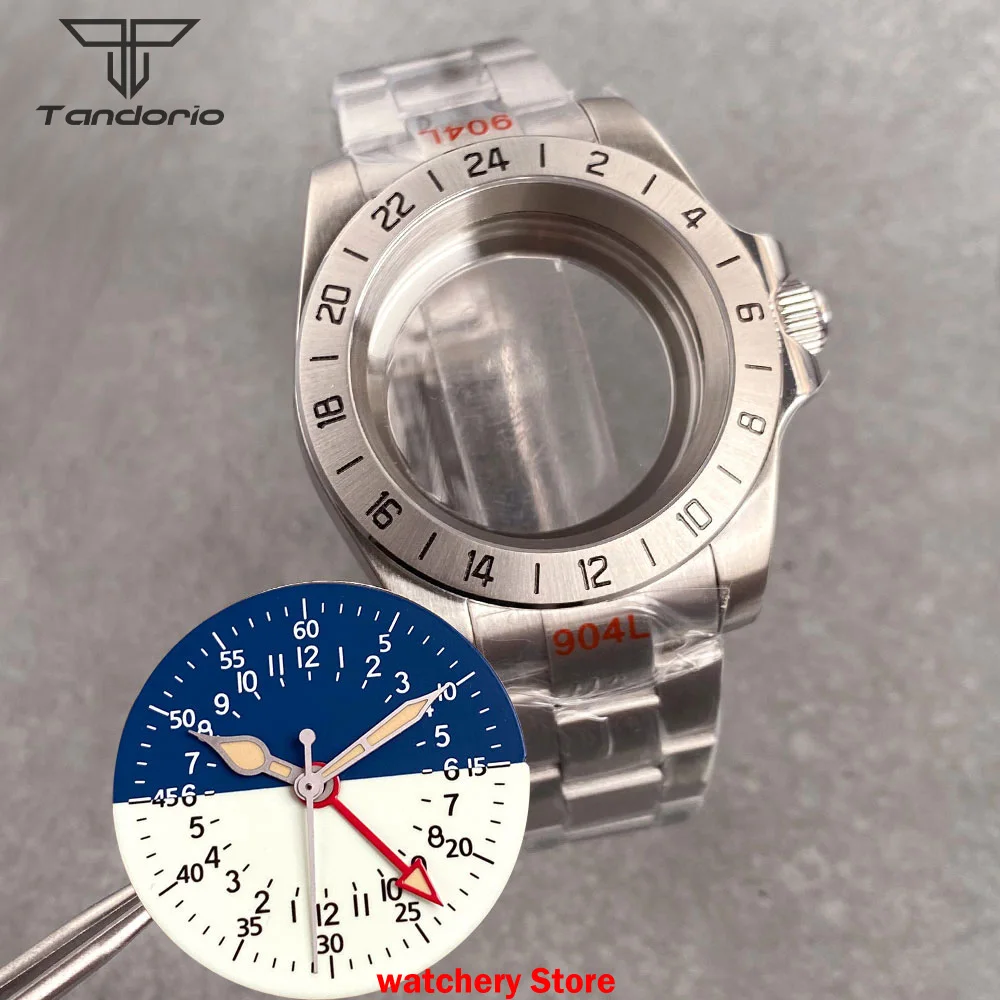 24 Hour GMT Steel Arabic Numeral Bezel Watch Case NH34A 29mm Dial for NH34 NH35 Automatic Movement Bracelet Sapphire Glass Back
24 Hour GMT Steel Arabic Numeral Bezel Watch Case NH34A 29mm Dial for NH34 NH35 Automatic Movement Bracelet Sapphire Glass Back