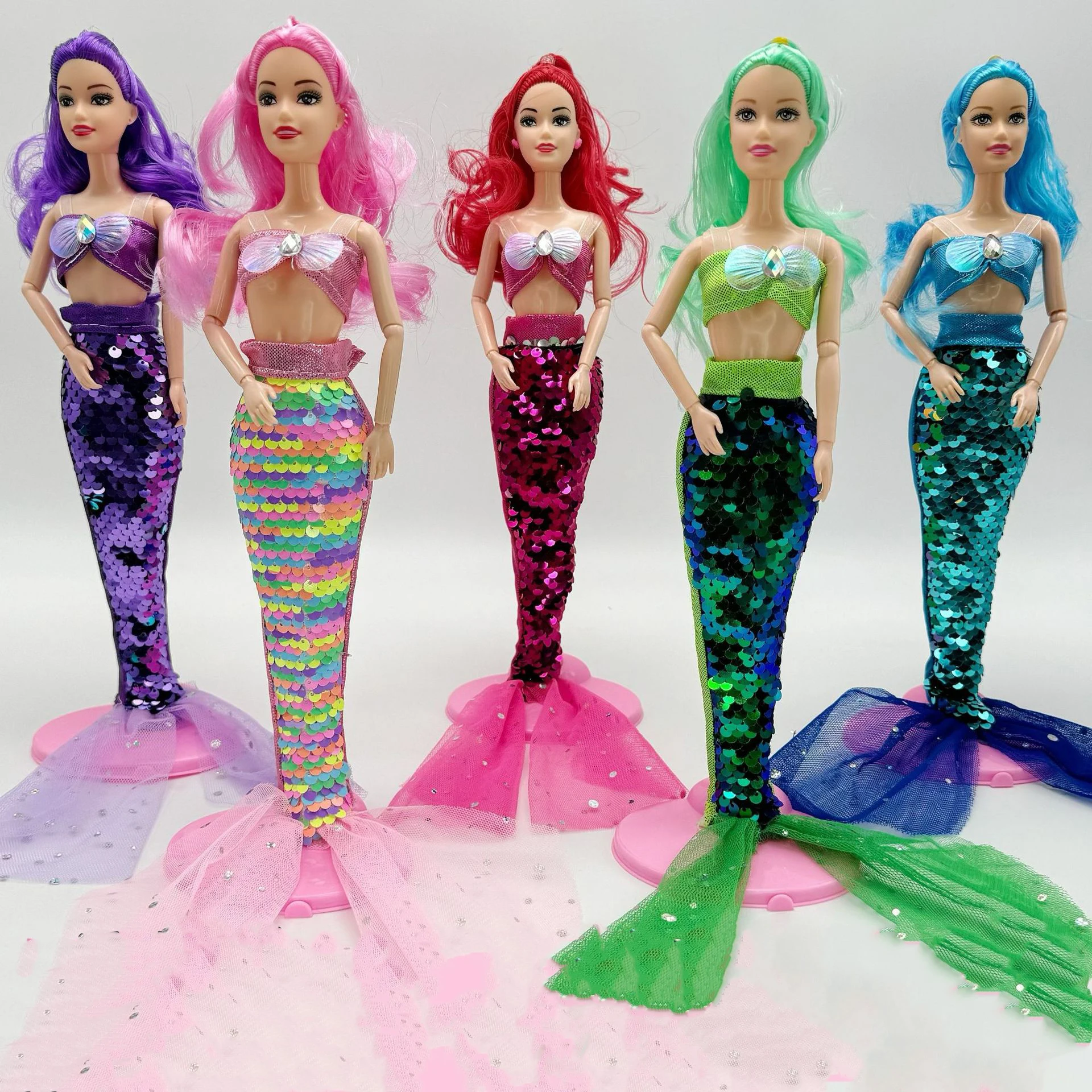 11 Inch Mermaid Doll Full Set Multi Joints Movable 1/6 30cm Doll With Sequin Skirt Clothes Suit Girls Dress Up Toys DIY Gifts
11 Inch Mermaid Doll Full Set Multi Joints Movable 1/6 30cm Doll With Sequin Skirt Clothes Suit Girls Dress Up Toys DIY Gifts